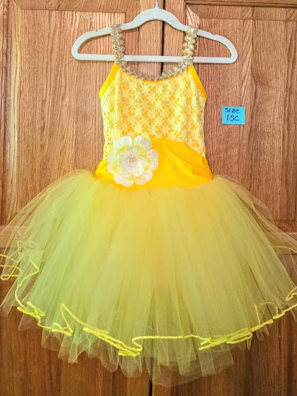 A Wish Come True V2121 Anywhere I Wander Yellow Sequin Tutu Dance Costume LSC